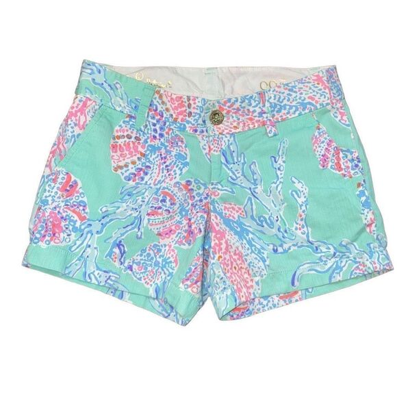 Lilly Pulitzer 5” Callahan Minty Fresh Shorts - Picture 1 of 16